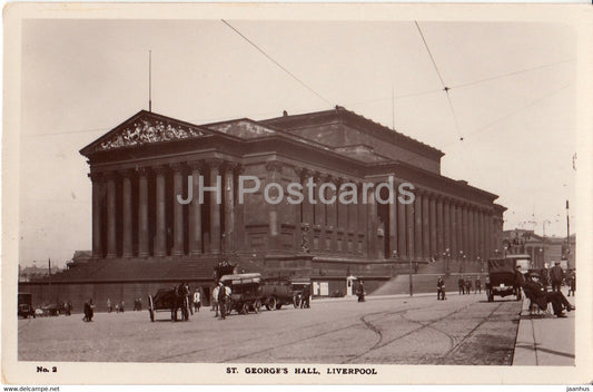 Liverpool - St George's Hall - 2 - old postcard - England - United Kingdom - unused - JH Postcards