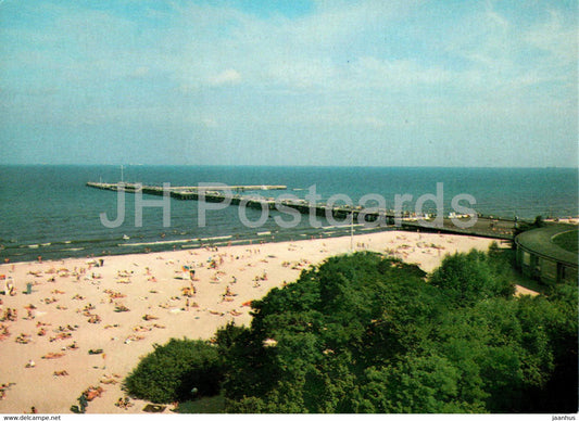 Sopot - Plaza i molo - beach and pier - 9-533 - Poland - unused - JH Postcards