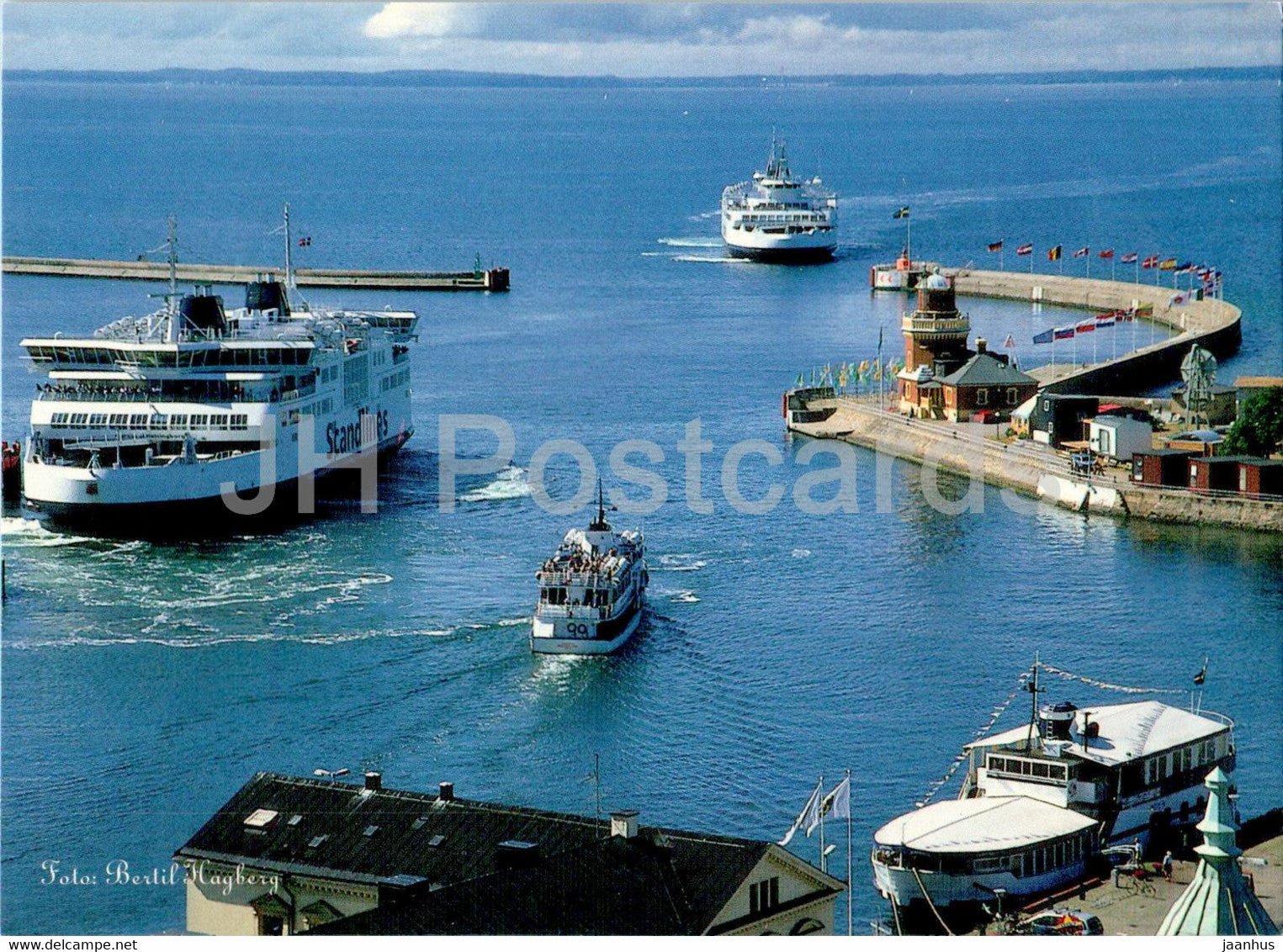 Helsingborg - Hamnen - ship - 7017- Sweden - unused - JH Postcards