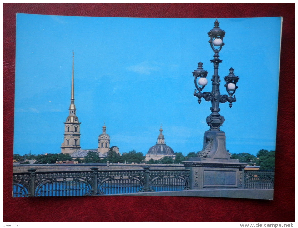 view of the Peter and Paul Fortress - Leningrad - St. Petersburg - 1979 - Russia USSR - unused - JH Postcards