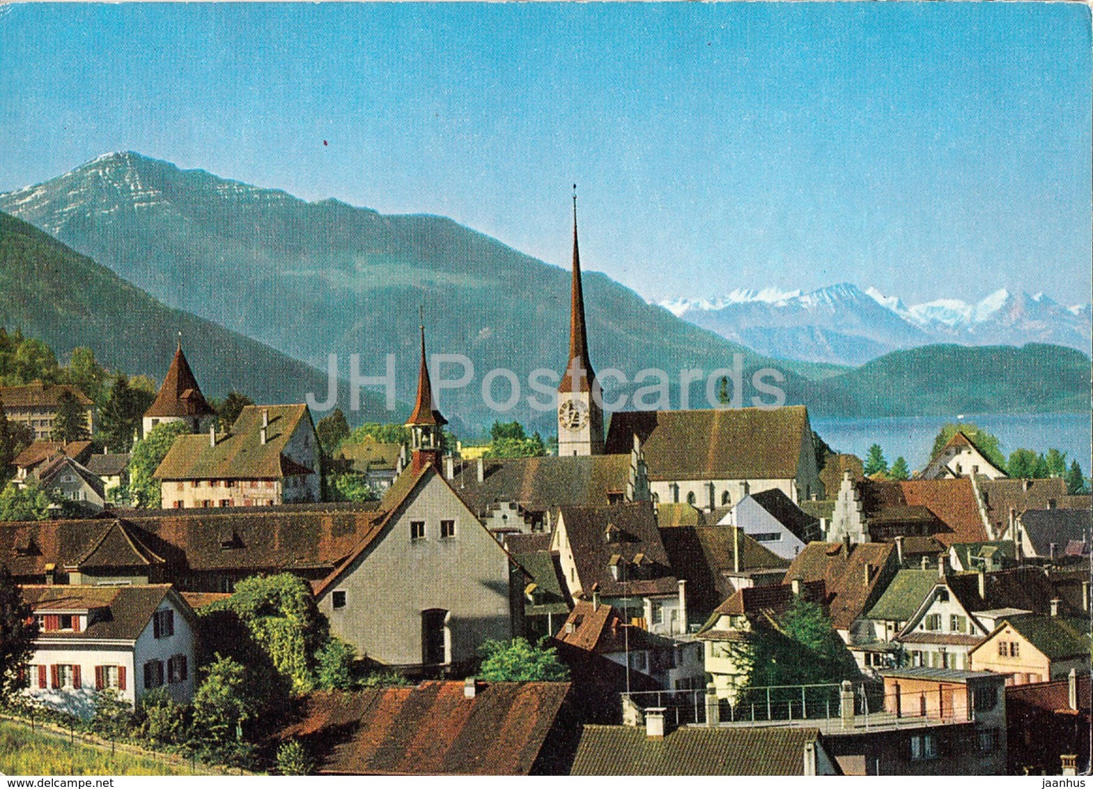 Zug - Blick gegen Rigi und Berner Alpen - 1968 - Switzerland - used - JH Postcards