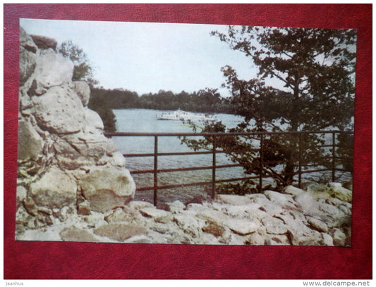 on lake Galve - Trakai - large format postcard - 1968 - Lithuania USSR - unused - JH Postcards