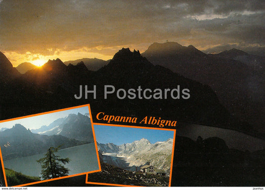 Capanna Albigna 2340 m - Val Bergaglia - Gallo - Vergine - Fiamma - Dente - 1994 - Switzerland - used - JH Postcards