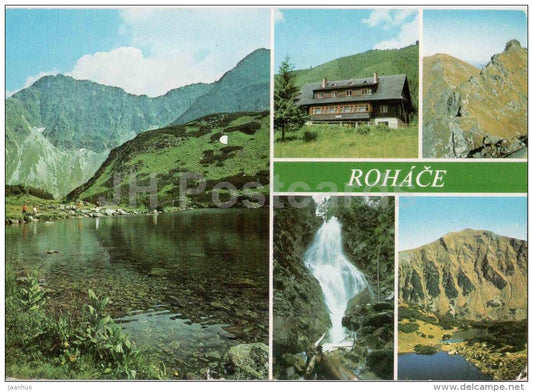 Rohace - mountains - waterfall - Czechoslovakia - Slovakia - used - JH Postcards