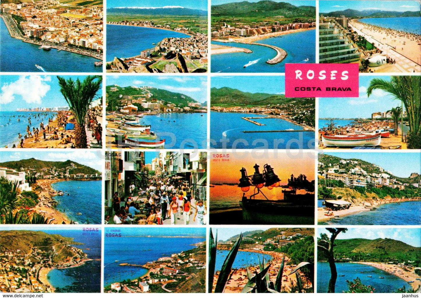 Costa Brava - Roses - Diversas Vistas - multiview - Spain - used - JH Postcards