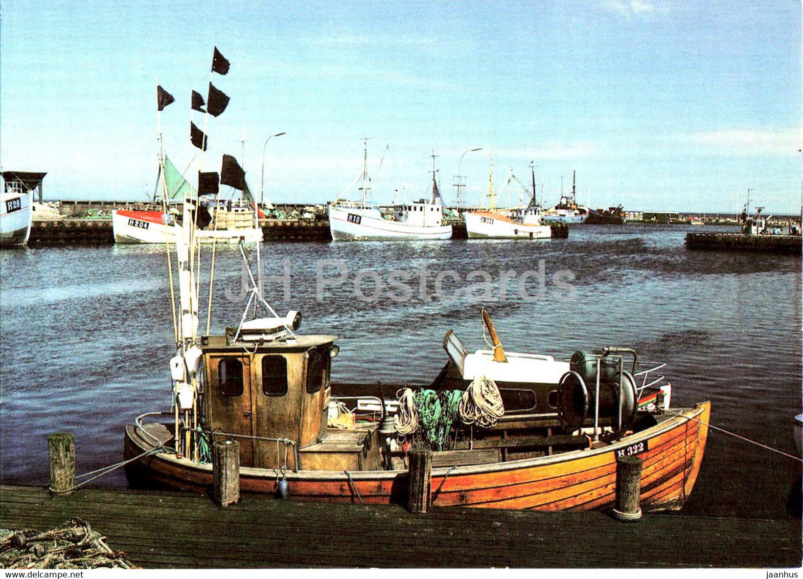 Gilleleje Port - boat - Denmark - unused - JH Postcards