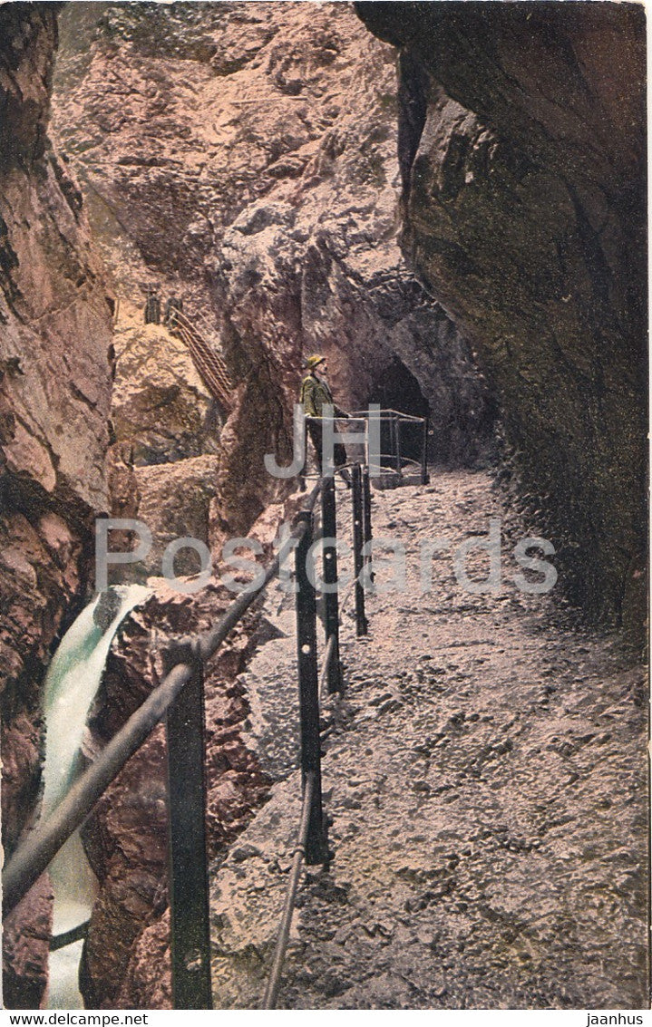 Hollentalklamm bei Garmisch - old postcard - Germany - unused - JH Postcards