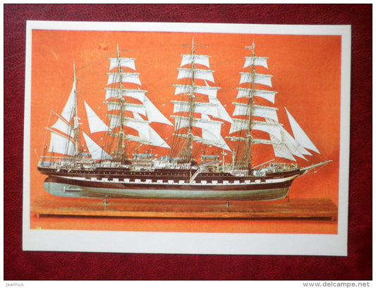 Krusenstern - model ship - 1979 - Estonia USSR - unused - JH Postcards