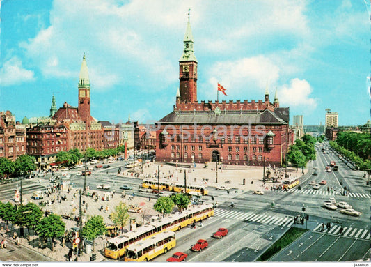 Copenhagen - From the Town Hall Square - bus - Denmark - used - JH Postcards