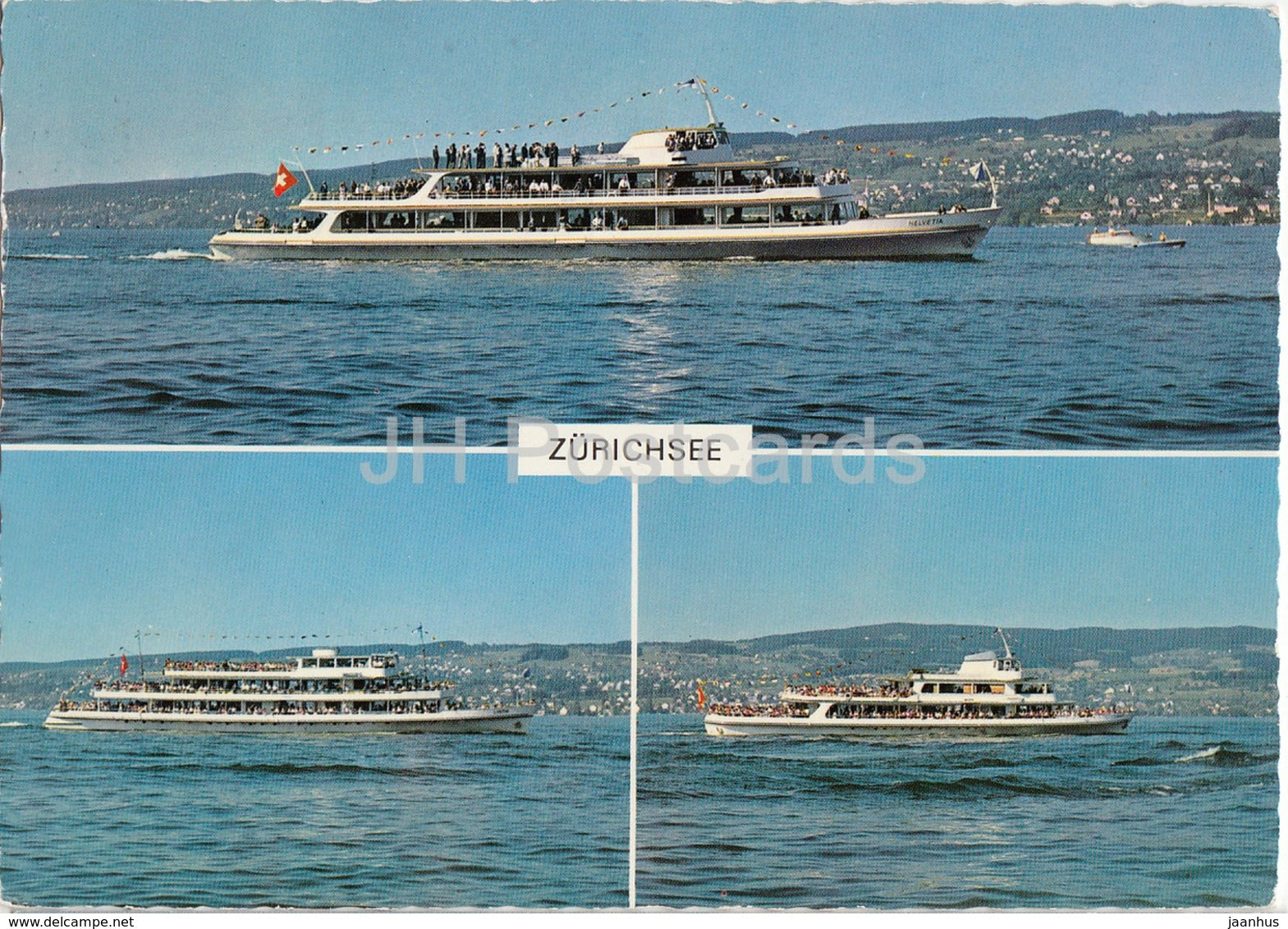 Zurichsee - Motorschiffe Helvetia - Linth - Limmat - MS - ship - 1966 - Switzerland - used - JH Postcards