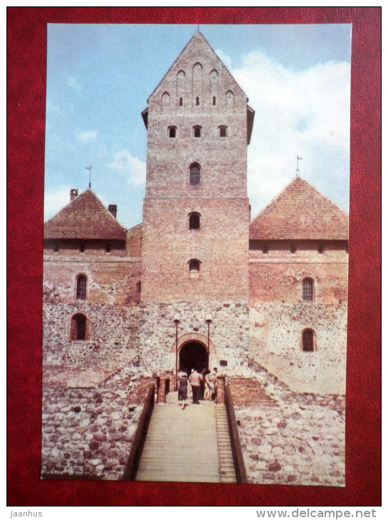 To the Castle Museum - Trakai - large format postcard - 1968 - Lithuania USSR - unused - JH Postcards