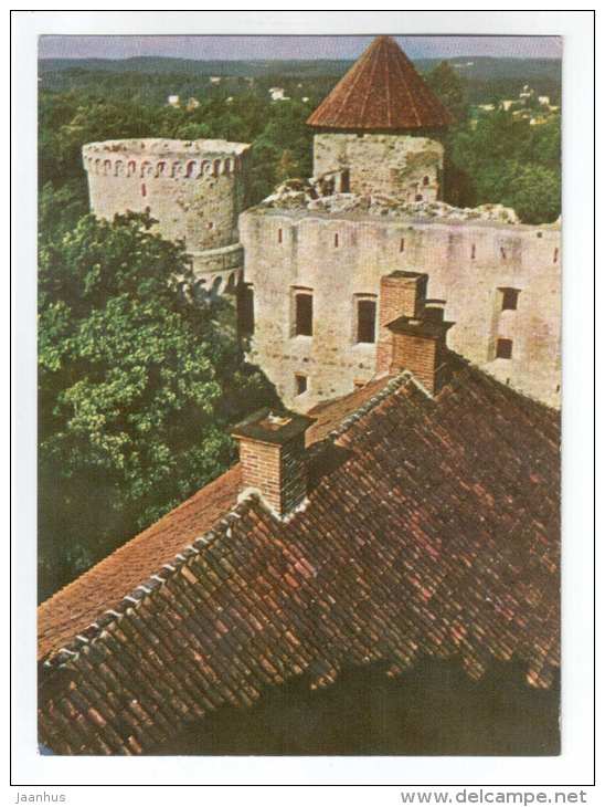 Castle Ruins - Cesis - Latvia USSR - unused - JH Postcards