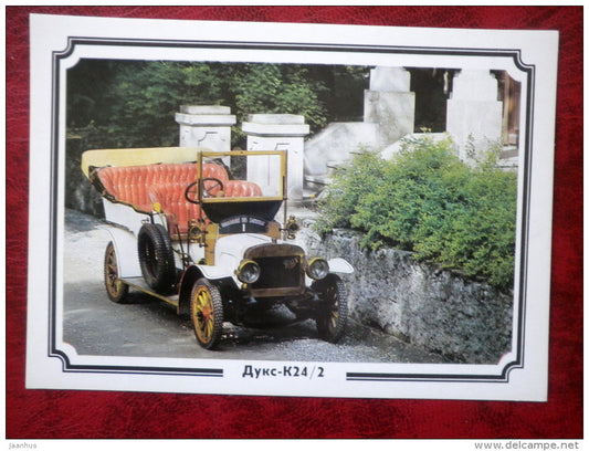 Dux K24/2 - Germany , 1910 - old cars - 1988 - Russia USSR - unused - JH Postcards