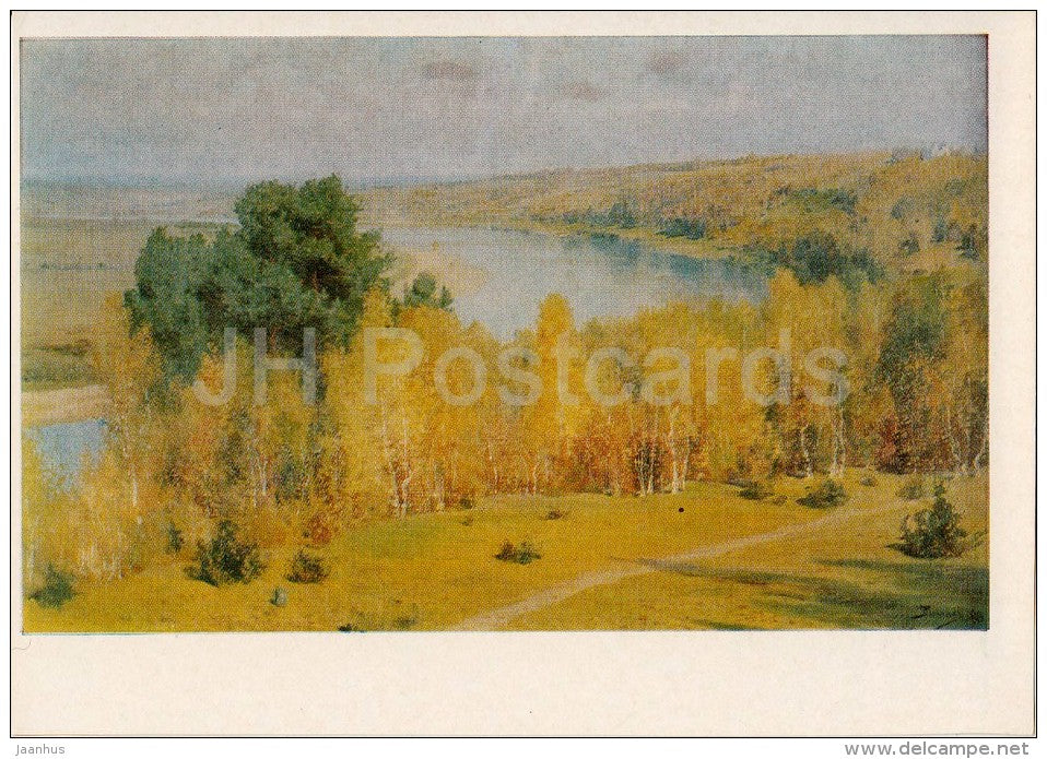 painting by E. Polenova - Golden Autumn , 1893 - Russian art - 1980 - Russia USSR - unused - JH Postcards