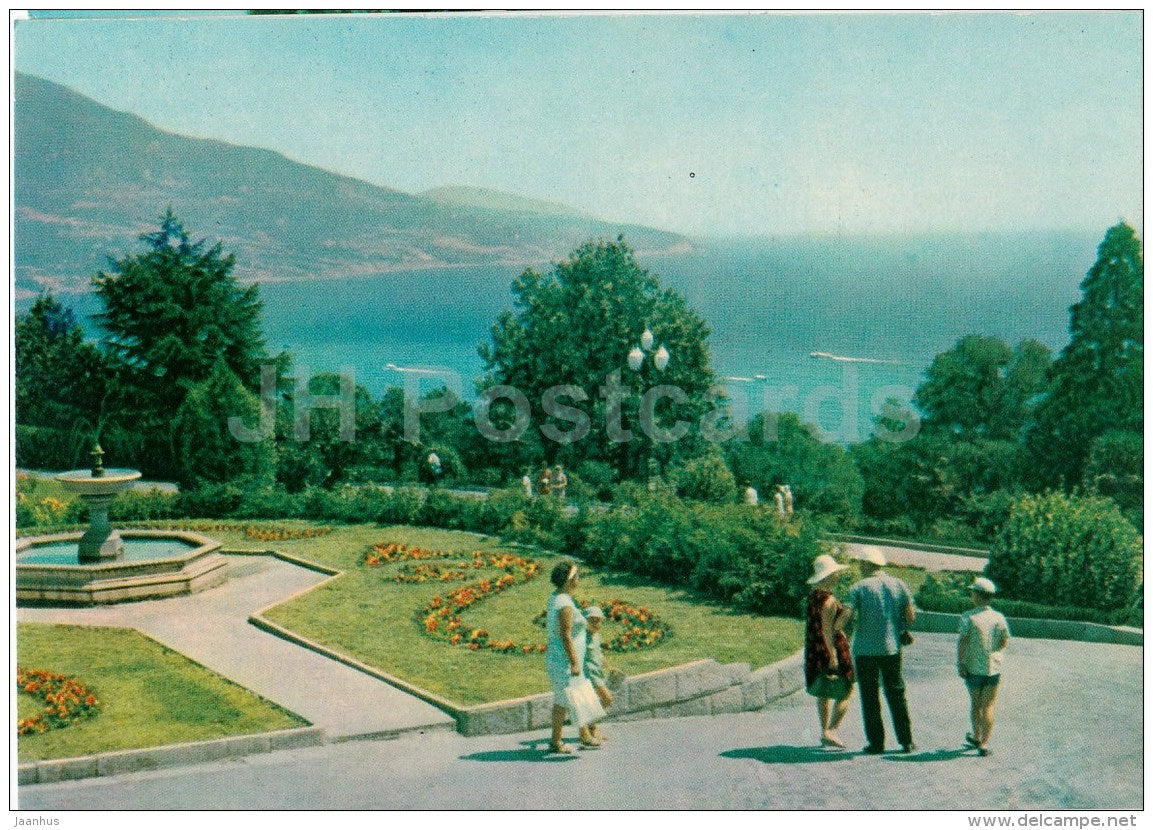 Livadia sanatorium . View of the Sea - Livadia - Crimea - 1971 - Ukraine USSR - unused - JH Postcards