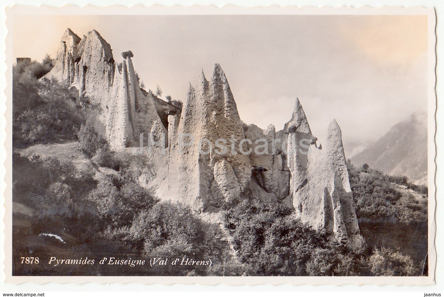 Pyramides d'Euseigne - Val d'Herens - 7878 - Switzerland - old postcard - used - JH Postcards