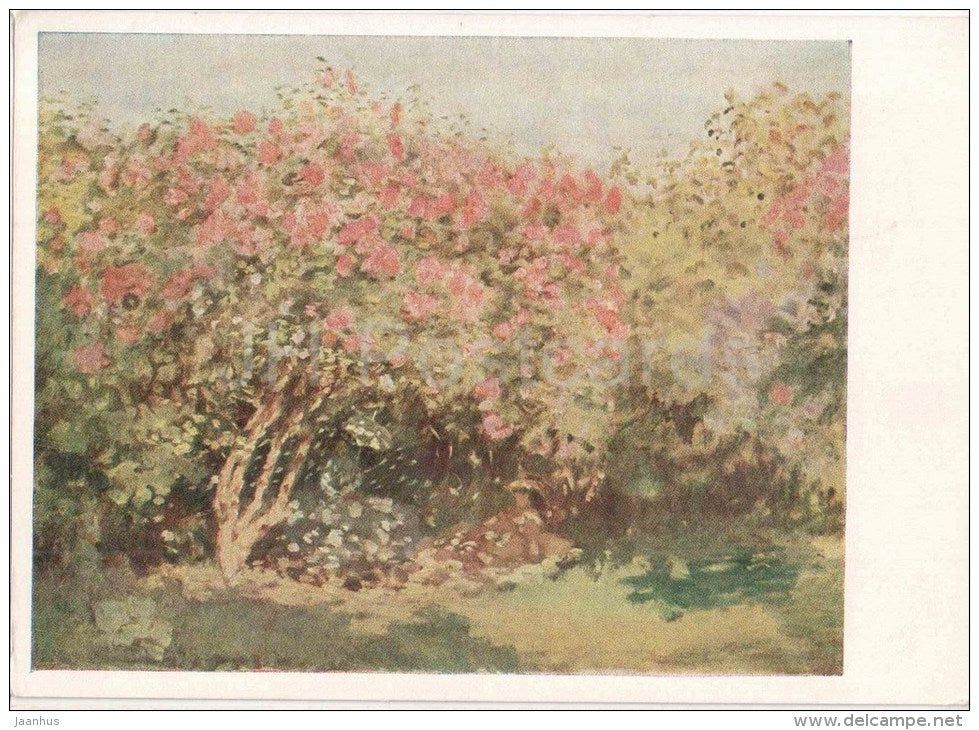 painting by Claude Monet - Lilac in the sun - french art - unused - JH Postcards