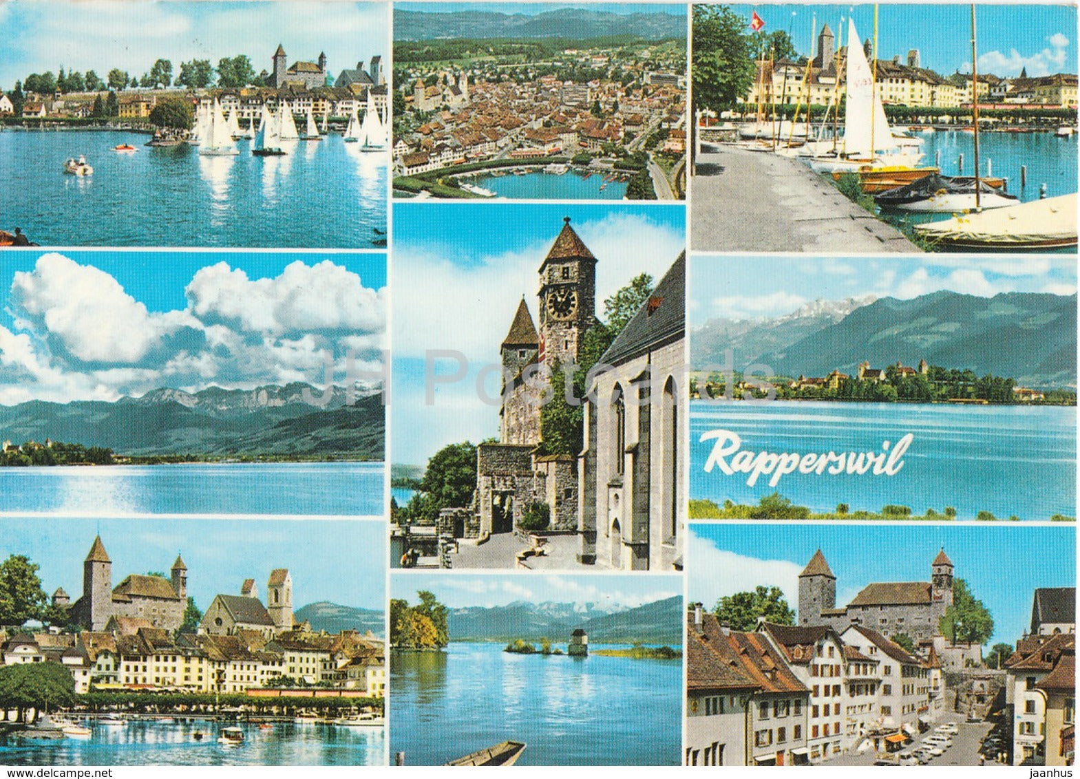 Rapperswil - sailing boat - multiview - 1972 - Switzerland - used - JH Postcards