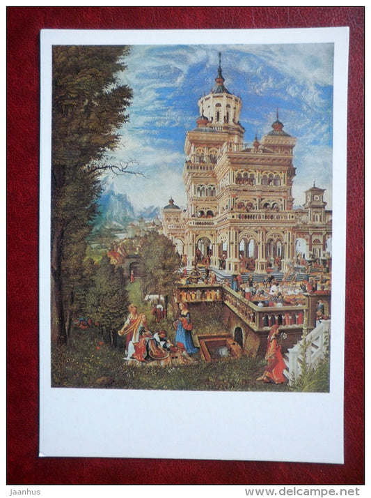 painting by Albrecht Altdorfer - Susanna at the bath , 1526 - german art - unused - JH Postcards