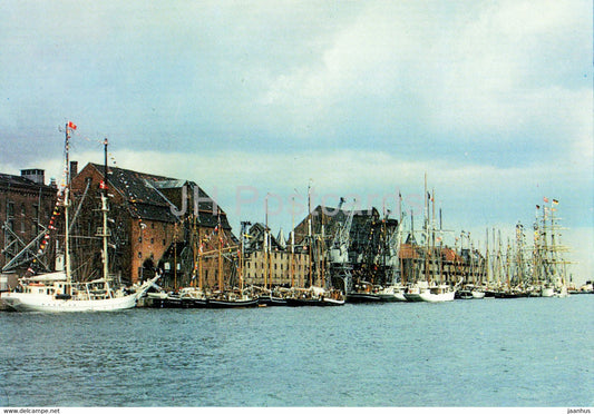 Copenhagen - The Harbour - ship - boat - Denmark - unused - JH Postcards