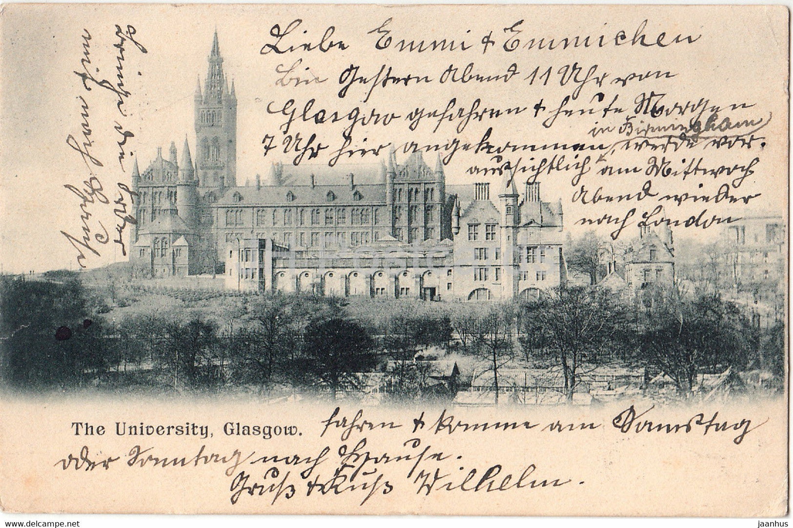 Glasgow - The University - old postcard - 1904 - Scotland - United Kingdom - used - JH Postcards