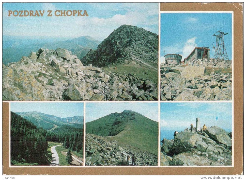 Chopok - top Dumbiera - Nizke Tatry - Low Tatras - Czechoslovakia - Slovakia - used 1981 - JH Postcards