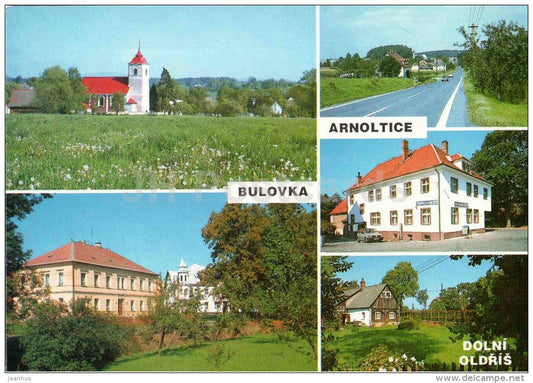 Bulovka - Arnoltice - Dolni Oldris - architecture - church - Czechoslovakia - Czech - unused - JH Postcards