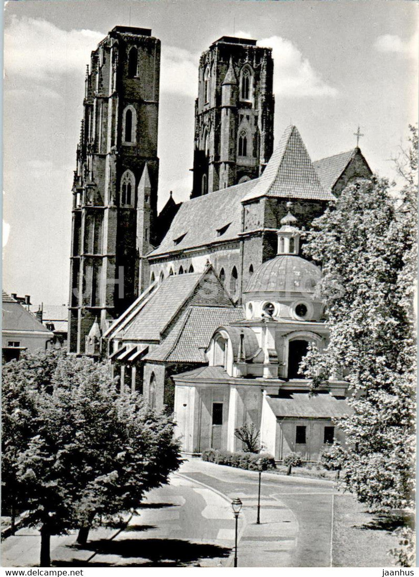 Wroclaw - Katedra - cathedral - 16-492 - old postcard - Poland - unused - JH Postcards