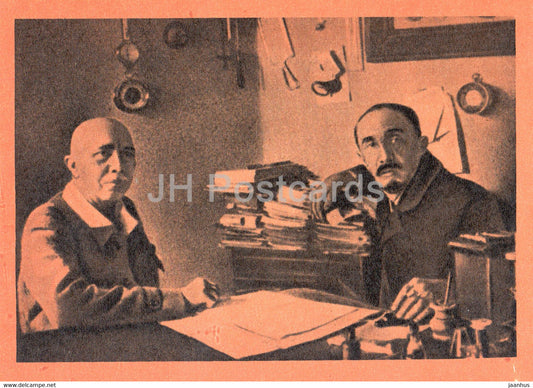 Russian writer Alexander Serafimovich - Visiting Michurin , 1929 - 1962 - Russia USSR - unused - JH Postcards