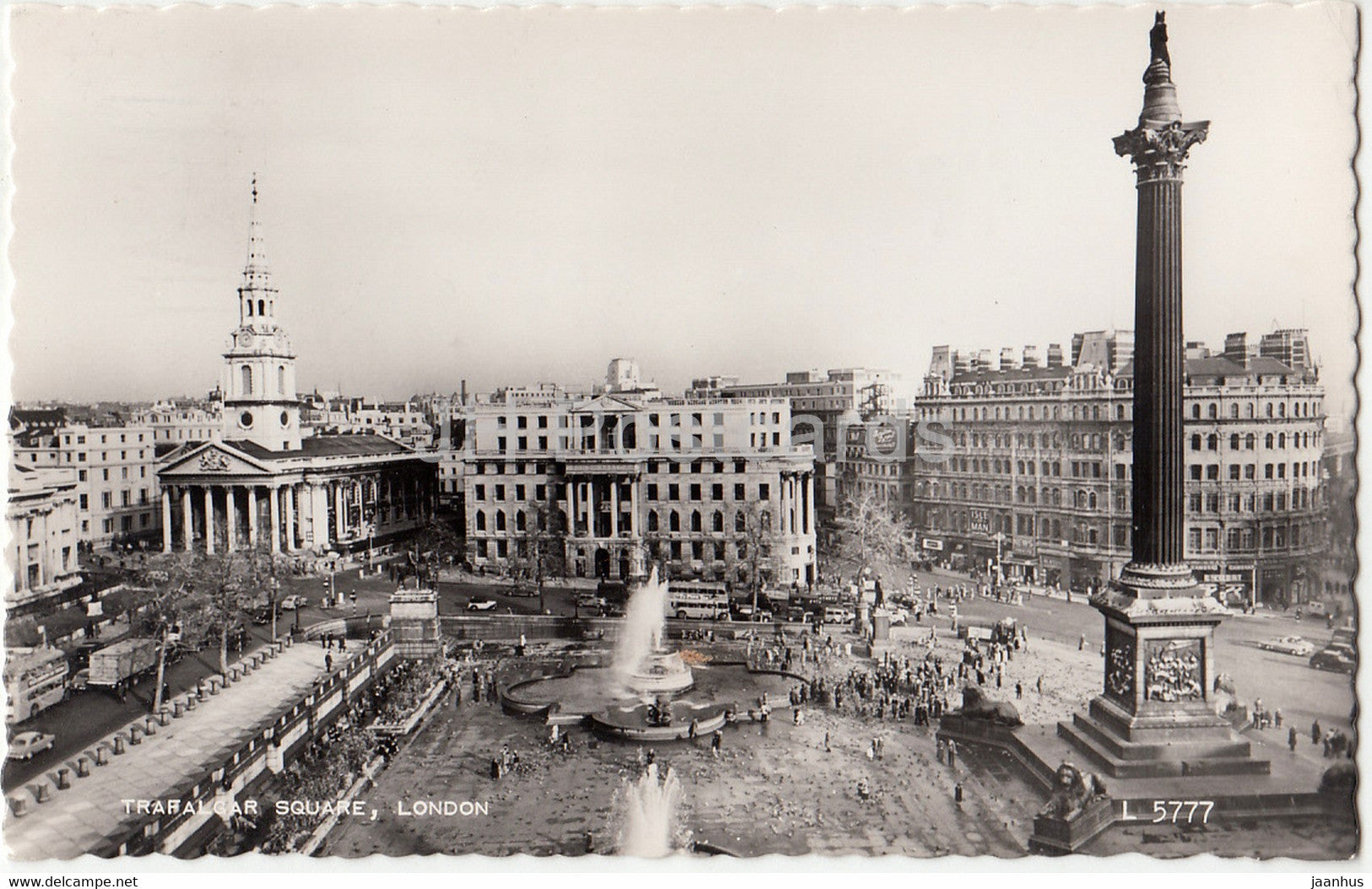 London - Trafalgar Square - 5777 - old postcard - 1959 - United Kingdom - England - used - JH Postcards