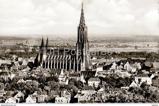 Ulm - Donau - Blick vom Michelsberg - cathedral - old postcard - Germany - unused - JH Postcards