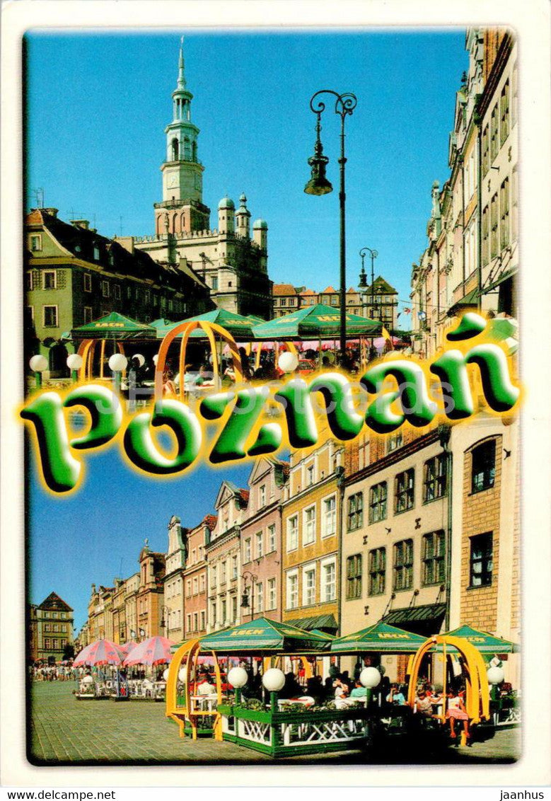 Poznan - Stary Rynek - Old Town Market Square - multiview - Poland - unused - JH Postcards