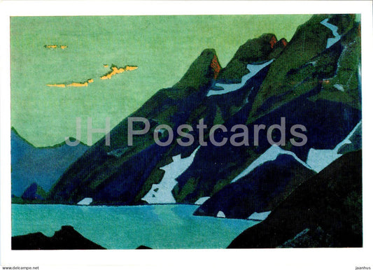 painting by N. Roerich - Naga lake - Russian art - 1974 - Russia USSR - unused - JH Postcards