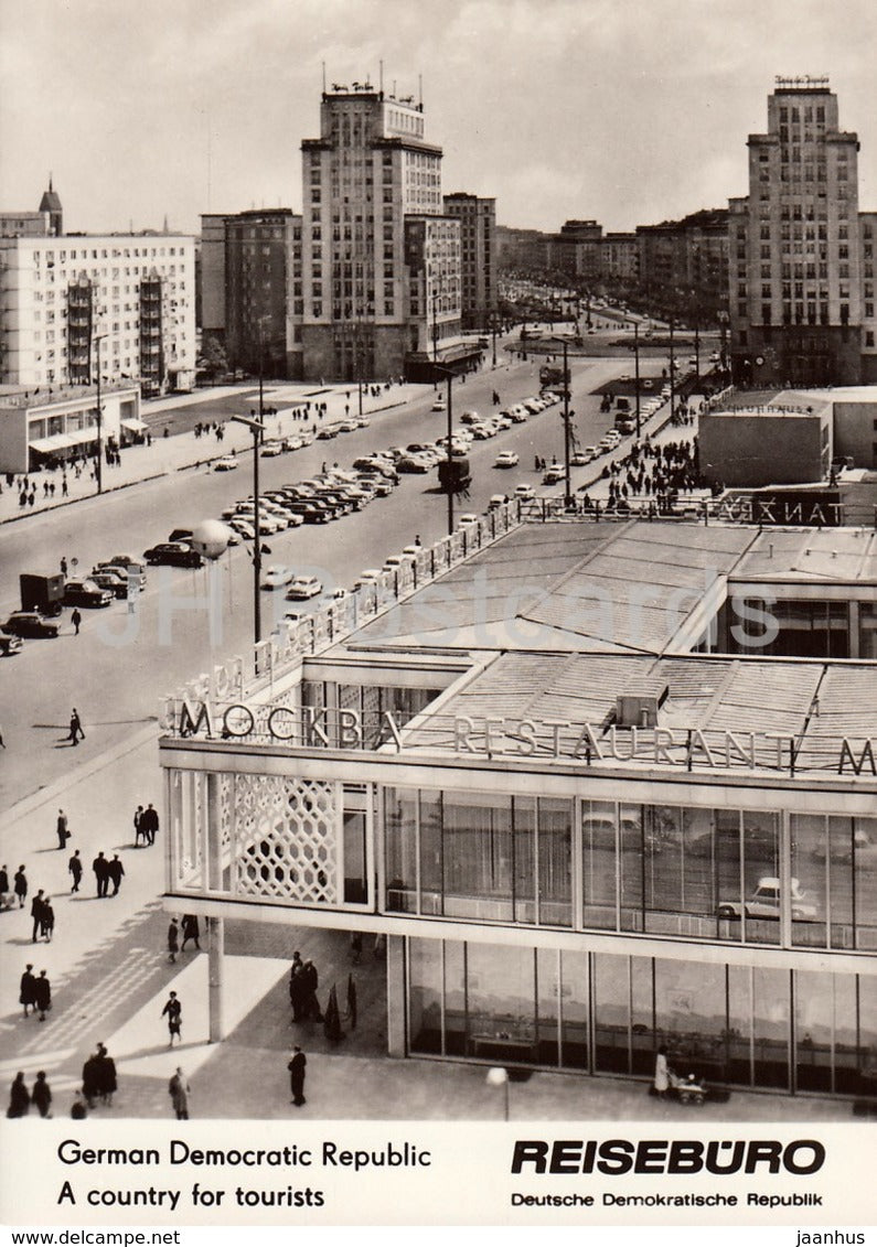 Berlin - Karl Marx Avenue - Restaurant Moskau - REISEBÜRO - 1964 - DDR - Germany - unused - JH Postcards