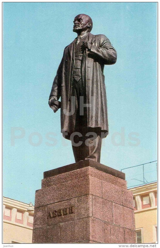 monument to Lenin - Murmansk - 1970 - Russia USSR - unused - JH Postcards