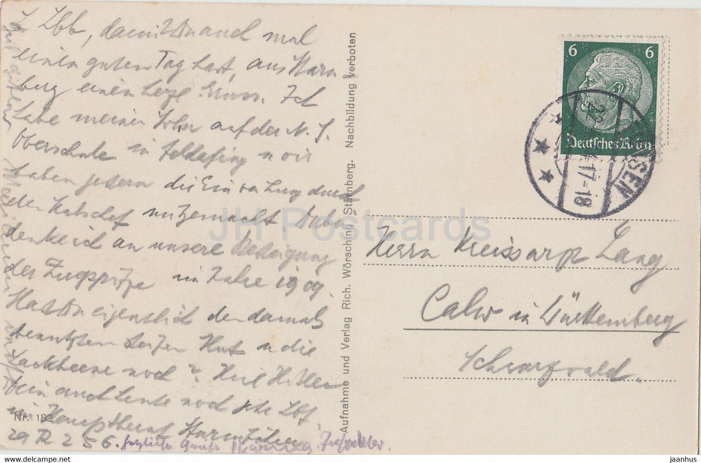 Starnberg - 182 - alte Postkarte - Deutschland - gebraucht