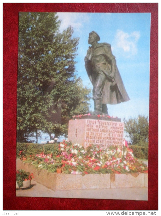 monument to sailor J. Nikonov - Kadriorg - Tallinn - 1976 - Estonia USSR - unused - JH Postcards