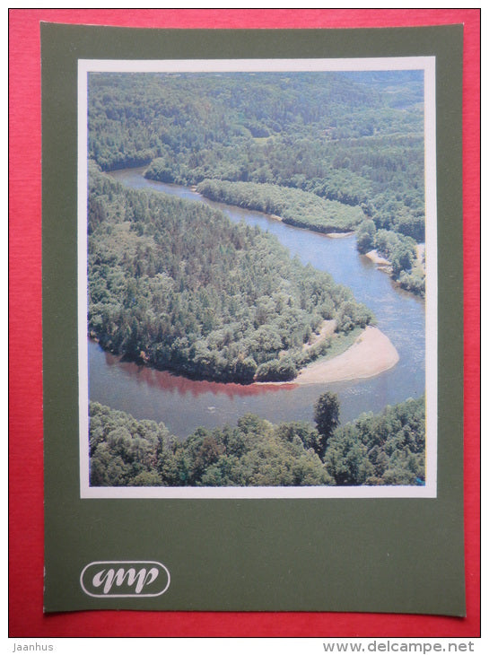 The Gauja river at Sigulda - Gauja National Park - 1981 - Latvia USSR - unused - JH Postcards