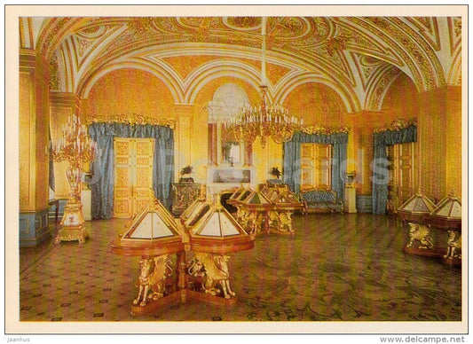 The Gilt Drawing-room in Winter Palace - Hermitage Interiors - St. Petersburg - Leningrad - 1982 - Russia USSR - unused - JH Postcards