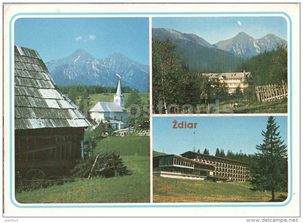 Zdiar - convalescent home ROH Tatra , ROH Magura -  Vysoke Tatry - High Tatras - Czechslovakia - Slovakia - used 1980s - JH Postcards