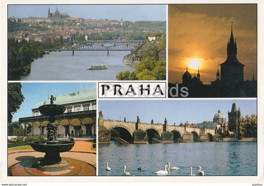 Praha - Prague - The Prague Castle Panorama - Old Town Towers - Belvedere - Czech Republic - used - JH Postcards