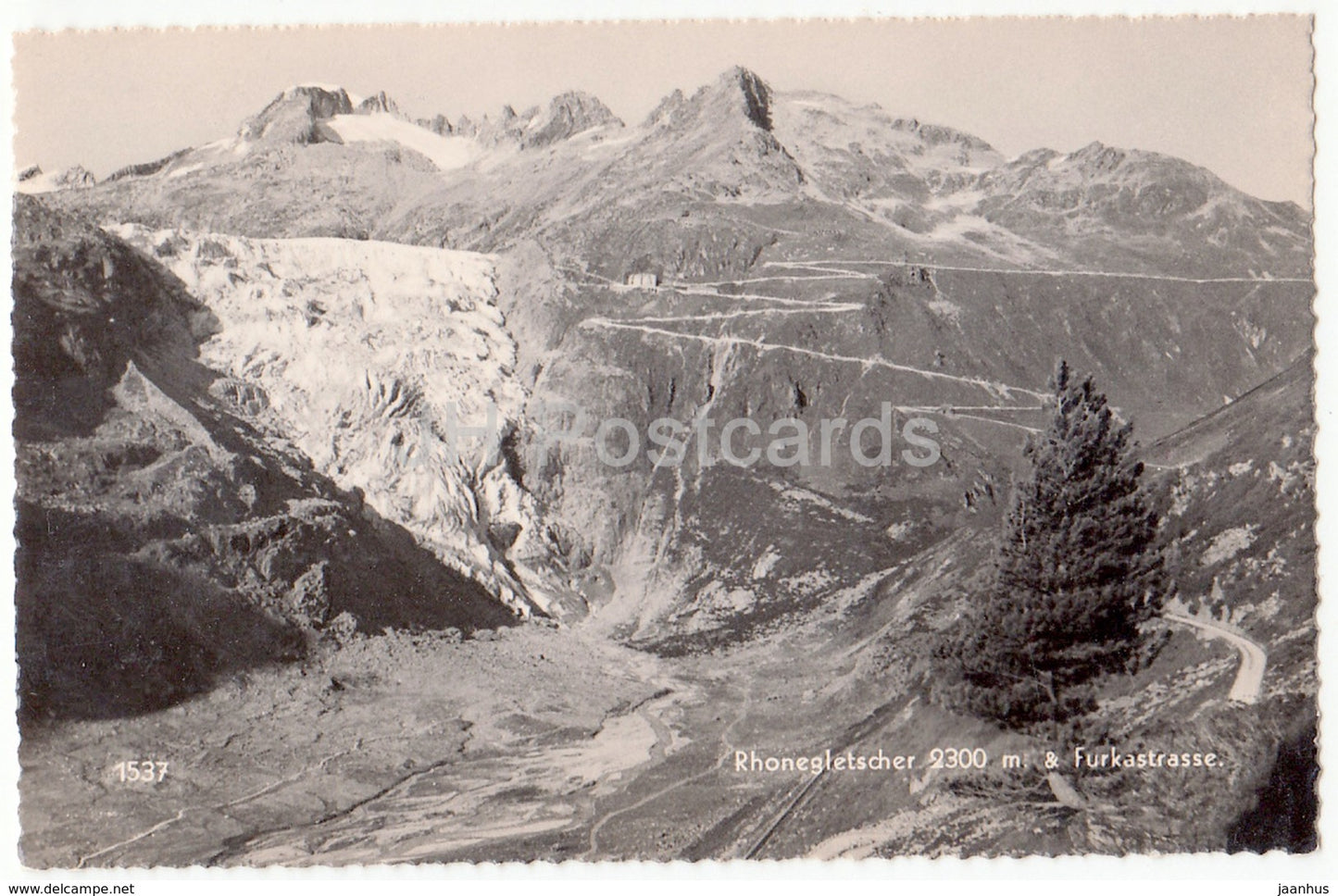 Rhonegletscher 2300 m - Furkastrasse - 1537 - Switzerland - 1940 - used - JH Postcards