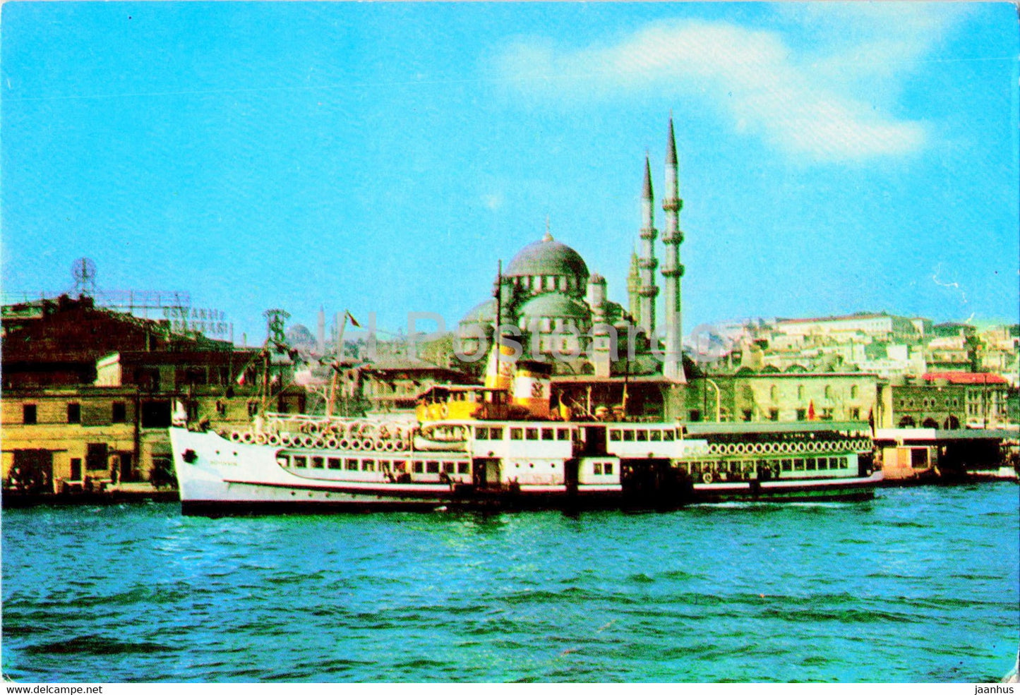 Istanbul - New Mosque - ship - AND - Turkey - unused - JH Postcards