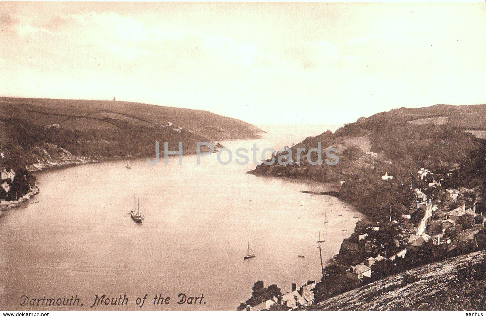 Dartmouth - Mouth of the Dart - 25274 - old postcard - England - United Kingdom - unused - JH Postcards