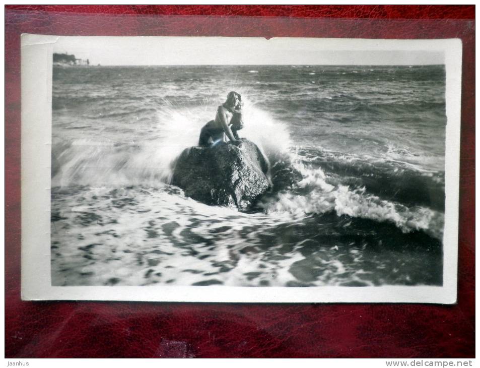 Crimea - Krym - Miskhor - Rusalka, mermaid - sculpture - 1950 - Ukraine - USSR - unused - JH Postcards