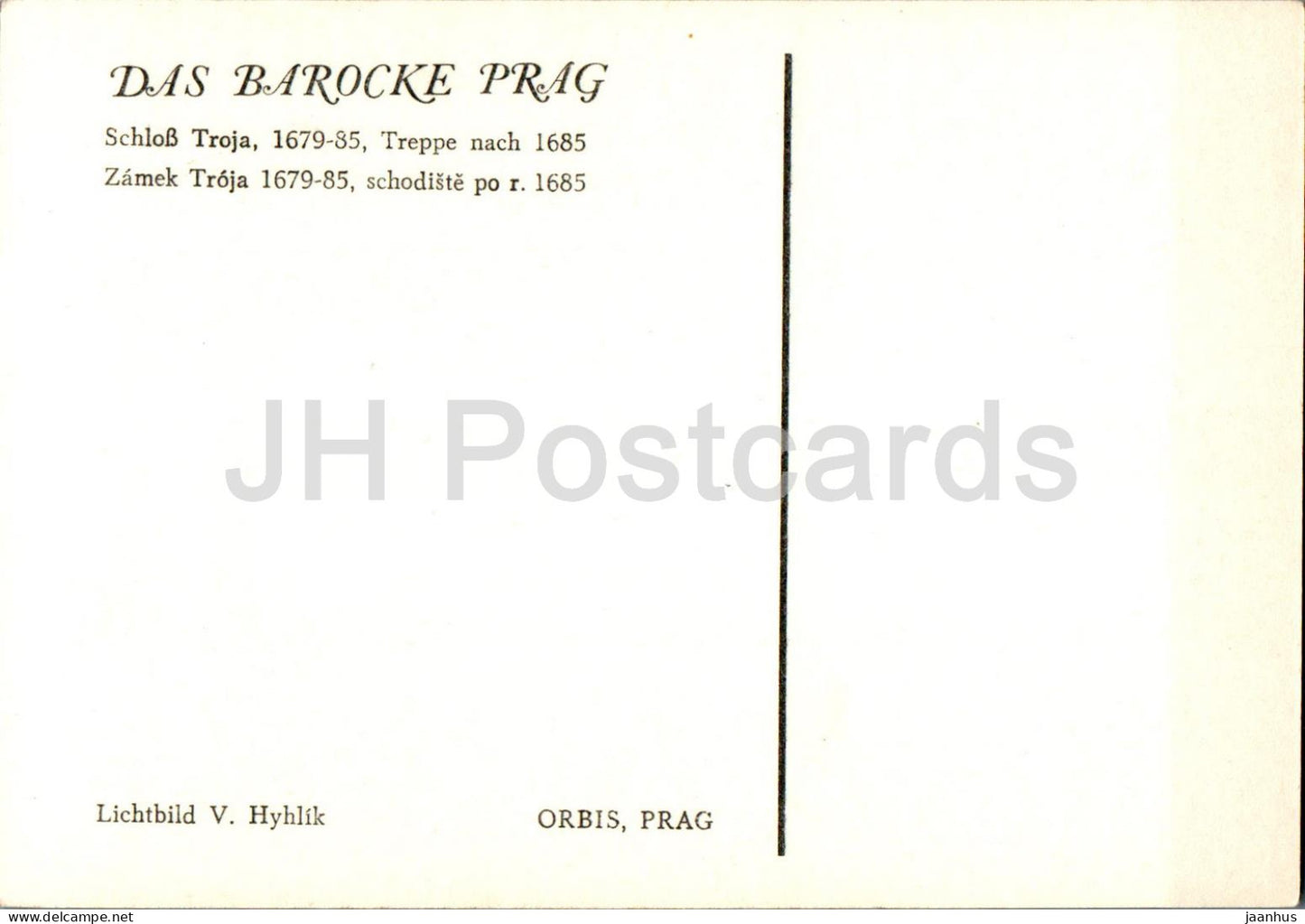 Praha - Prague - Zamek Troja - Troja Palace - Czech Republic - Czechoslovakia - unused