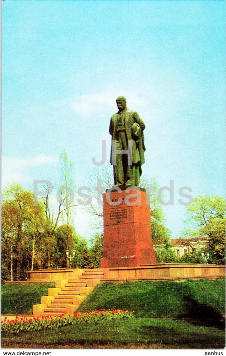 Kyiv - Kiev - monument to Ukrainian poet Shevchenko - 1975 - Ukraine USSR - unused - JH Postcards