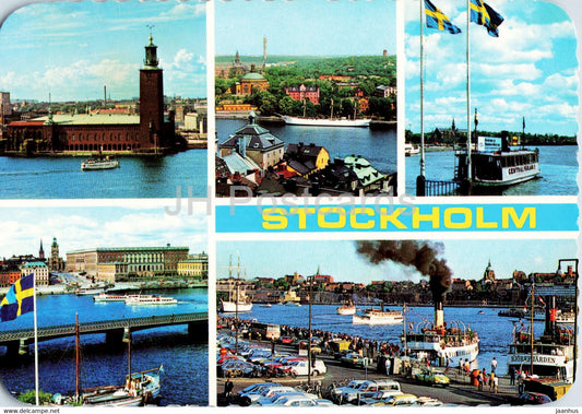 Stockholm - Nordens Venedig - The Venice of the North - ship - 1984 - Sweden - used - JH Postcards