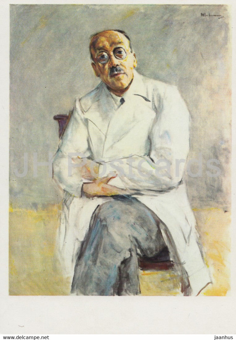 painting by Max Liebermann - Professor Ferdinand Sauerbruch - 1691 - German art - Germany DDR - unused - JH Postcards