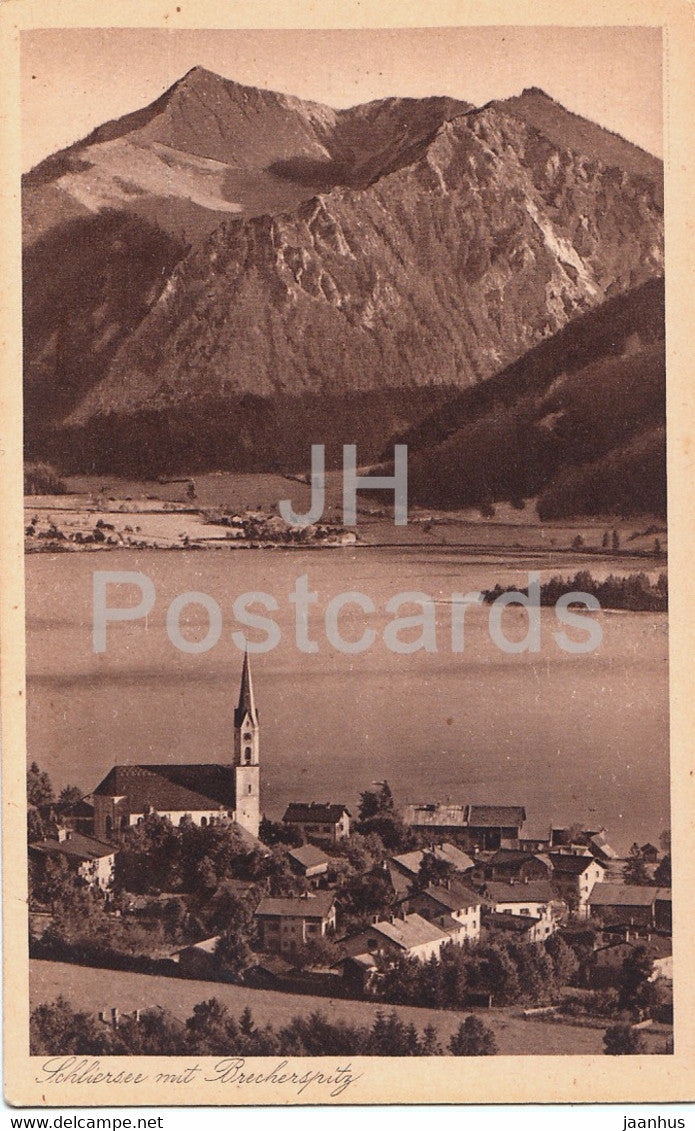 Schliersee mit Brecherspitz - Ernemann Apparat - 115 - old postcard - Germany - unused - JH Postcards